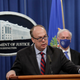 Acting Assistant U.S. Attorney General Jeffrey Clark speaks next to Deputy U.S. Attorney General Jeffrey Rosen at a news conference on October 21, 2020.